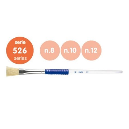 13159-BLISTER 3 PINCELES PLANOS (PELO CERDA CHUNGKING) MANGO DE PLASTICO ERGO SERIE 526 No 8, 10 Y 12 MILAN BWM10464