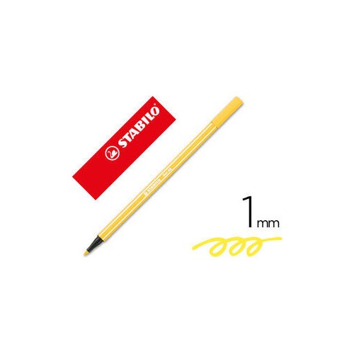 13177-ROTULADOR PREMIUM CON PUNTA DE FIBRA BISELADA PEN 68 MAX COLOR AMARILLO STABILO 768/44