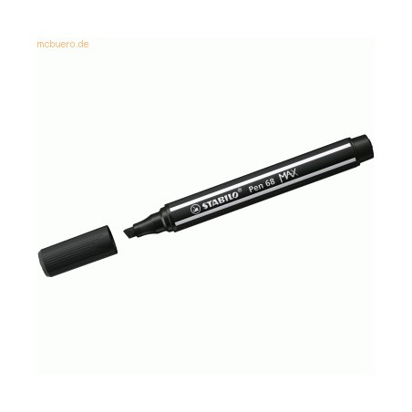 13184-ROTULADOR PREMIUM CON PUNTA DE FIBRA BISELADA PEN 68 MAX COLOR NEGRO STABILO 768/46