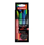 13195-ESTUCHE ARTY CON 4 COLORES-ROTULADOR PREMIUM CON PUNTA BISELADA PEN 68 MAX STABILO 768/04-21
