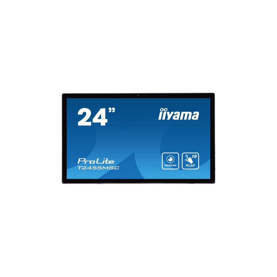 13298-MONITOR IIYAMA 24" TACTIL T2455MSC-B1, IPS, 1920x1080, HDMI, DISPLAYPORT, 2 USB 3.0, ALTAVOCES, WEBCAM & MICROFONO
