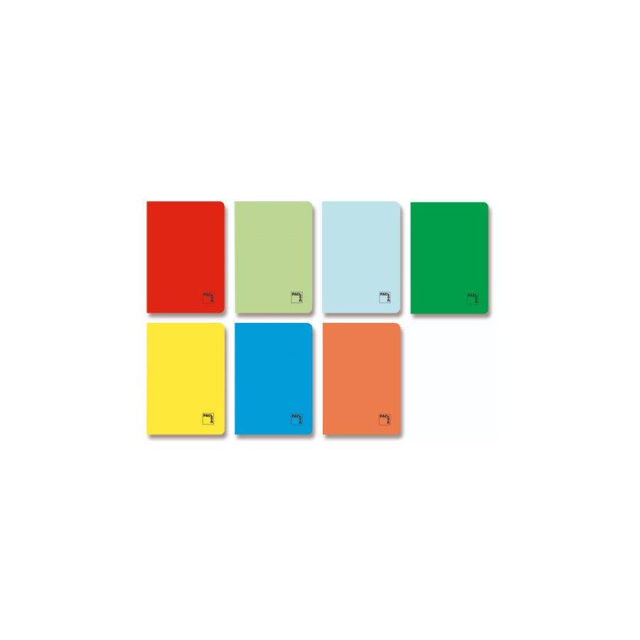 1330-LIBRETA GOFRADA TAPA CARTULINA 70 GRS. A-5+ 48 HOJAS CUADRICULA 4X4 CON MARGEN SURTIDO PACSA 20070