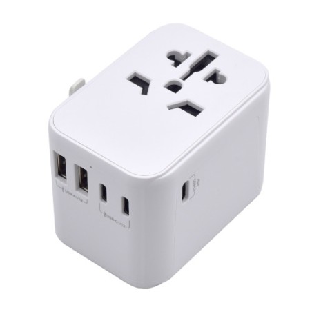 13381-Ewent EW1470 adaptador de enchufe electrico Universal Blanco