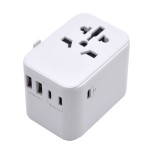 13381-Ewent EW1470 adaptador de enchufe electrico Universal Blanco