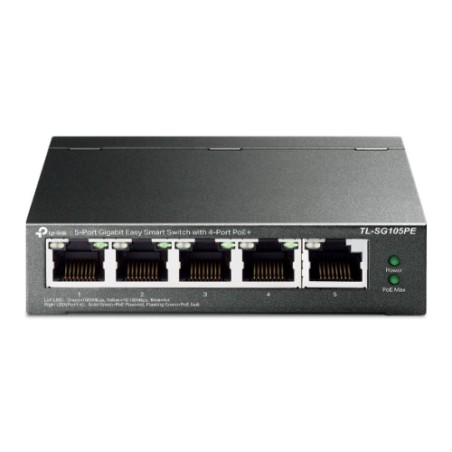 13387-TP-Link TL-SG105PE switch Gestionado L2 Gigabit Ethernet (10/100/1000) Energia sobre Ethernet (PoE) Negro