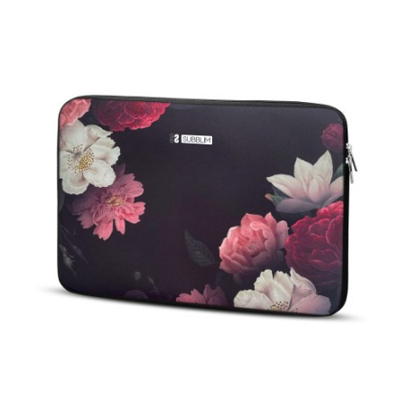 13470-SUBBLIM Funda Ordenador Neopreno Trendy Sleeve Neo Flowers 13,3-14"
