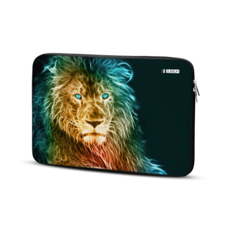 13472-SUBBLIM Funda Ordenador Neopreno Trendy Sleeve Neo Lion 15,6"