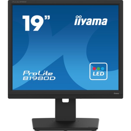 MONITOR IIYAMA 19" B1980D-B5, 1280 x 1024, 60HZ, 5 MS, VGA, DVI, REG ALT, GIRO, INCL, PIVOT