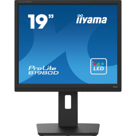 MONITOR IIYAMA 19" B1980D-B5, 1280 x 1024, 60HZ, 5 MS, VGA, DVI, REG ALT, GIRO, INCL, PIVOT