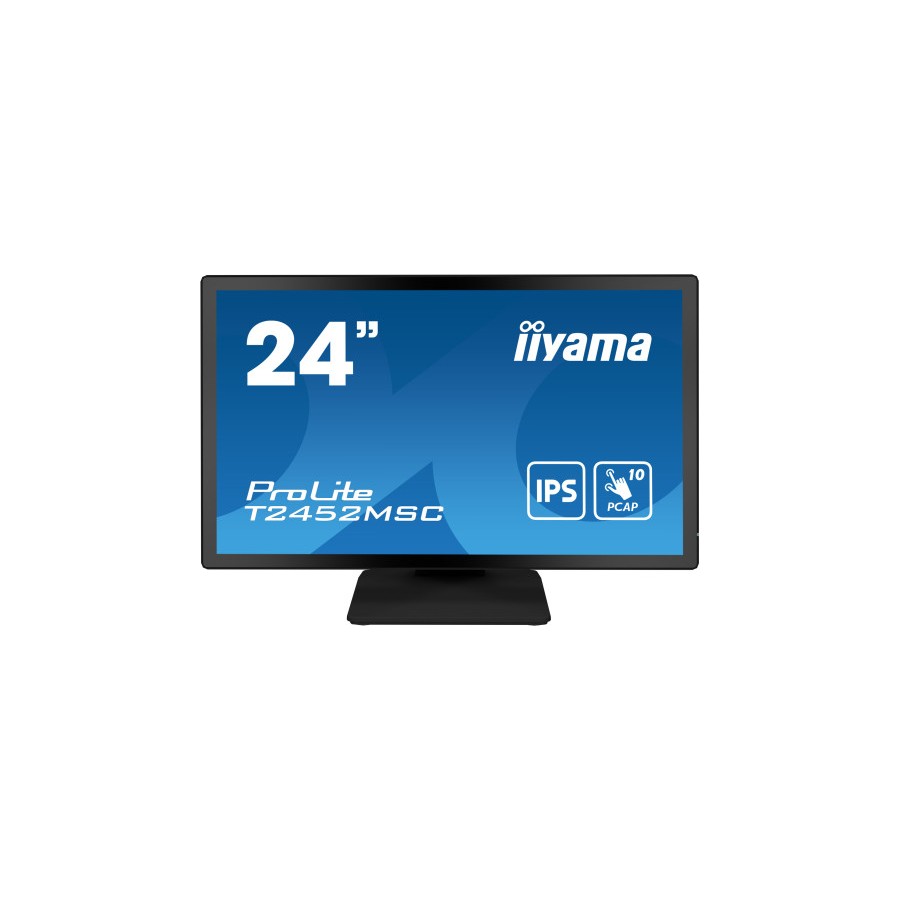13578-MONITOR IIYAMA 24" TACTIL CAPACITIVO T2452MSC-B1, IPS, 14 MS, HDMI, USB, DISPLAYPORT, ALT, REG INCL 90o, VESA 100