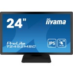 13578-MONITOR IIYAMA 24" TACTIL CAPACITIVO T2452MSC-B1, IPS, 14 MS, HDMI, USB, DISPLAYPORT, ALT, REG INCL 90o, VESA 100