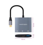 13674-NANOCABLE CONVERSOR USB-C A HDMI/H-USB3.0/H-USB-C PD/H 15 CM