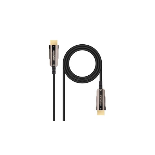 13675-NANOCABLE CABLE HDMI V2.0 AOC 4K@60HZ 18Gbps NEGRO 15 M