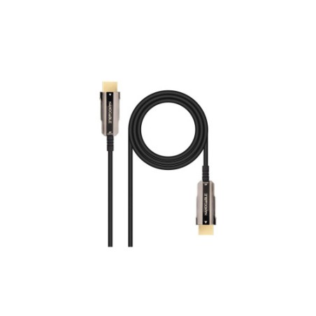 13675-NANOCABLE CABLE HDMI V2.0 AOC 4K@60HZ 18Gbps NEGRO 15 M