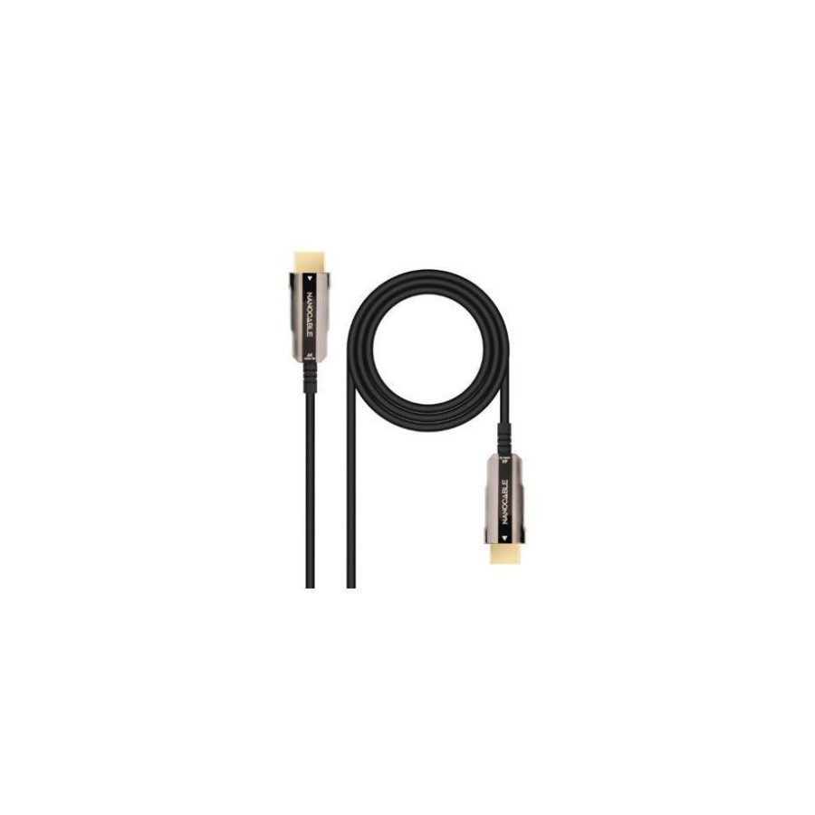13678-NANOCABLE CABLE HDMI V2.0 AOC 4K@60HZ 18Gbps NEGRO 30 M