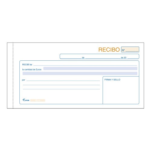 13749-TALONARIO 50 JUEGOS RECIBOS DUPLICADO (ORIGINAL+COPIA AUTOCOPIATIVA) 1/3 APAISADO DOHE 50060D