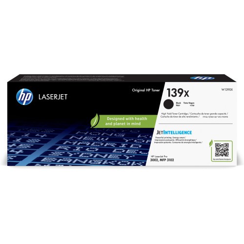 13773-HP LaserJet Cartucho de Toner Original 139X negro de alta capacidad