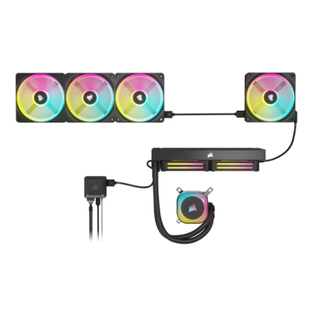 13843-Corsair CO-9051001-WW sistema de refrigeracion para ordenador Carcasa del ordenador Ventilador 12 cm Negro, Blanco