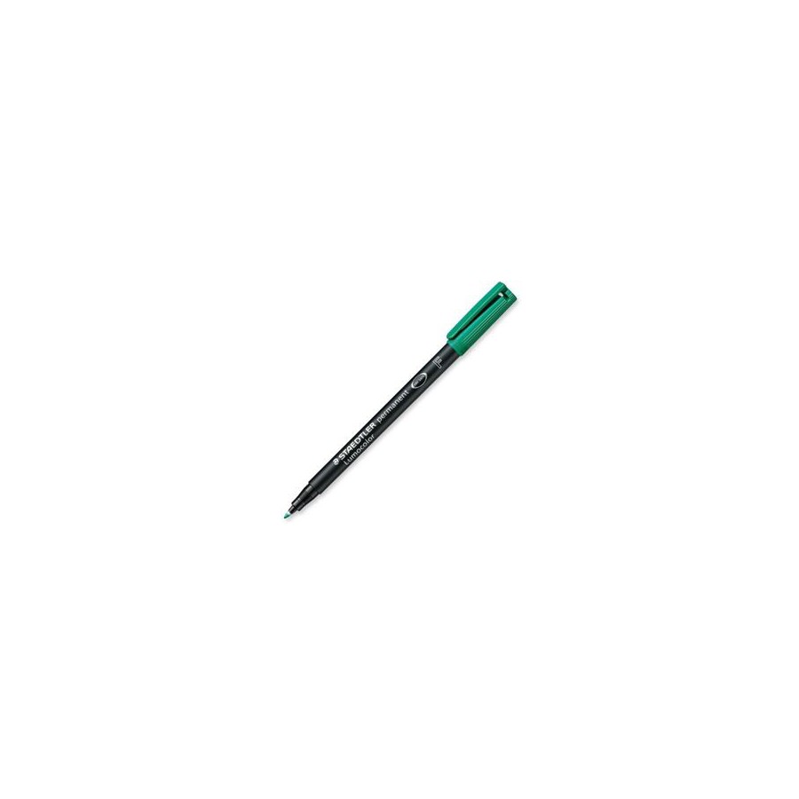 1390-MARCADOR LUMOCOLOR PERMANENTE PUNTA FINA 0,6MM. VERDE STAEDTLER 318-5