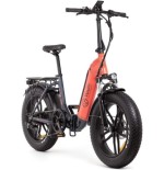 13929-EBIKE  LUXOR - URBAN - FAT 20" X 4 - BAT. INTEGRADA Y EXTRAIBLE - NEGRO/CORAL