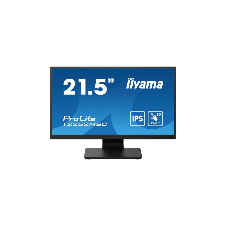 13953-MONITOR IIYAMA 21,5" TACTIL PCAP 10P (T2252MSC-B2) IPS,1920X1080, 250CD, 1000:1, HDMI, DP, 5MS