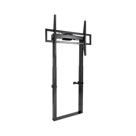 13976-TooQ TITAN Soporte de Suelo Fijo con Regulacion Electrica de Altura para Pantallas 55"-100", Negro