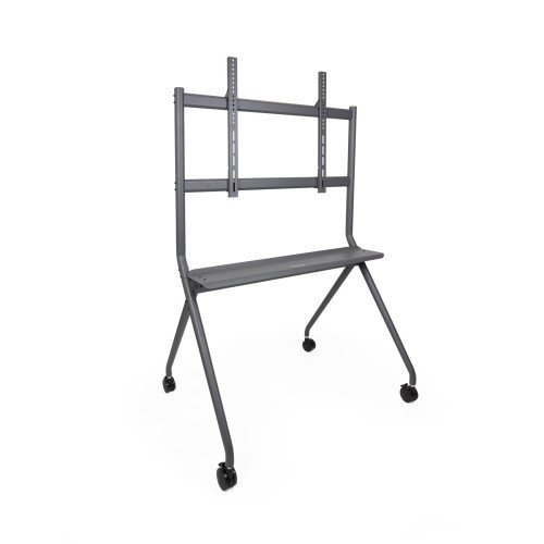 13984-TooQ iSTAND Soporte de Suelo con Ruedas para Pantallas 50"- 86", Gris