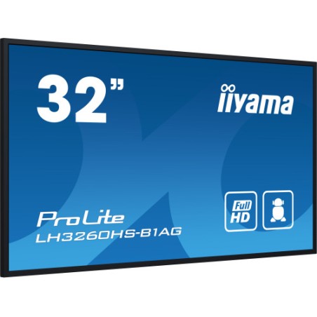 14009-iiyama PROLITE Pizarra de caballete digital 80 cm (31.5") LED Wifi 500 cd / m2 Full HD Negro Procesador incorporad