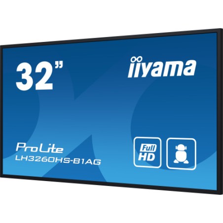14010-iiyama PROLITE Pizarra de caballete digital 80 cm (31.5") LED Wifi 500 cd / m2 Full HD Negro Procesador incorporad