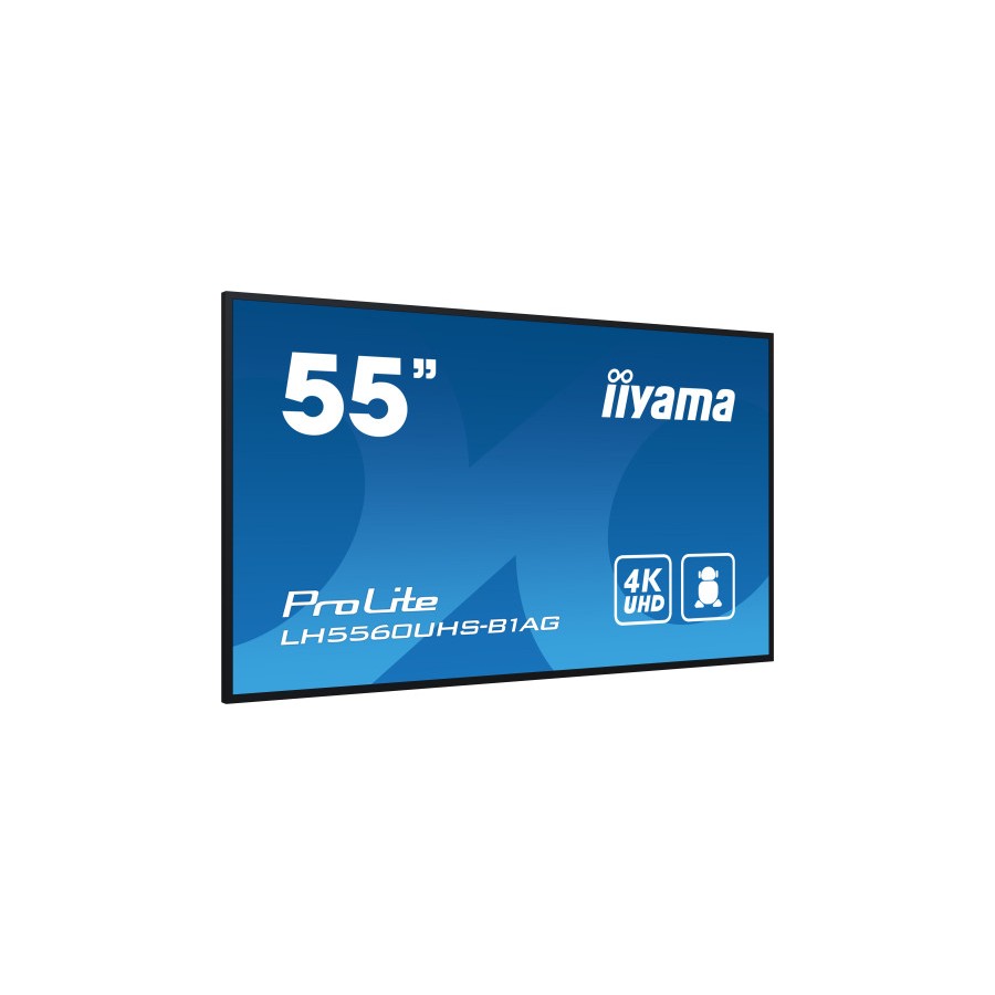 14014-iiyama PROLITE Pizarra de caballete digital 139,7 cm (55") LED Wifi 500 cd / m2 4K Ultra HD Negro Procesador incor