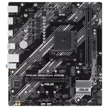 PLACA ASUS PRIME B550M-K ARGB,AMD,AM4,B550,2DDR4,64GB,DP+HDMI,GBLAN,4SATA3+2XM.2,6USB3.2,MATX