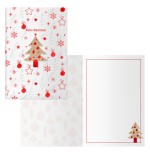 14103-PACK 6 TARJETAS DE FELICITACION NAVIDAD - TAMANO 11,5 X 17 CM - MODELO WOOD DOHE 70039