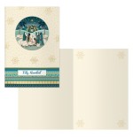 14105-PACK 6 TARJETAS DE FELICITACION NAVIDAD - TAMANO 11,5 X 17 CM - MODELO BELEN DOHE 70047