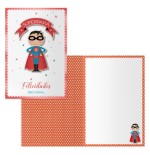 14115-PACK 6 TARJETAS DE FELICITACION PAPAS - TAMANO 11,5 X 17 CM - MODELO SUPERDAD DOHE 70082