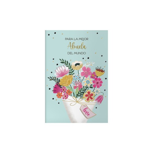 14116-PACK 6 TARJETAS DE FELICITACION ABUELAS - TAMANO 11,5 X 17 CM - MODELO RAMO DOHE 70083