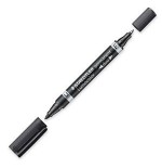 1412-MARCADOR DUO LUMOCOLOR PERMANENTE PUNTAS 0,6/1MM. 1MM. NEGRO STAEDTLER 348-9