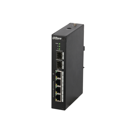 14127-(DH-PFS4206-4P-96) DAHUA SWITCH POE L2 GESTIONABLE 3 PUERTOS + 1 UPLINK GIGABIT HIPOE + 2 SFP