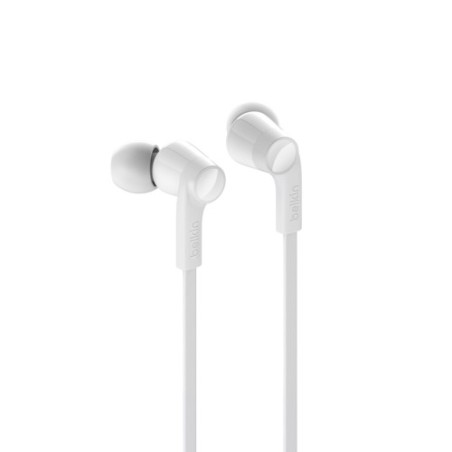14193-Belkin ROCKSTAR Auriculares Alambrico Dentro de oido Llamadas/Musica USB Tipo C Blanco