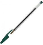 1426-BOLIGRAFO CRISTAL CUERPO TRANSPARENTE TRAZO 0,4 MM. COLOR VERDE BIC 8373629