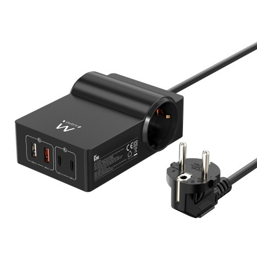 14349-EWENT ESTACION DE CARGA USB GAN FAST DE 65W - 2 USB A Y 2 USB C