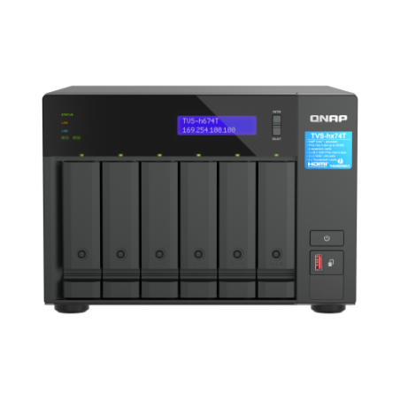 14379-QNAP TVS-H674T-I5-32G servidor de almacenamiento NAS Torre Ethernet Negro i5-12400