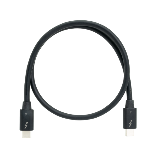 14389-QNAP CAB-TBT4-0M5 cable Thunderbolt 0,5 m 40 Gbit/s Negro
