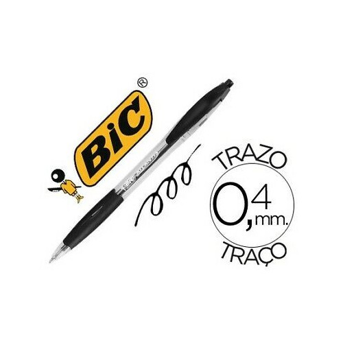 1440-BOLIGRAFO RETRACTIL TRAZO 0,4 MM. ATLANTIS NEGRO BIC 887132
