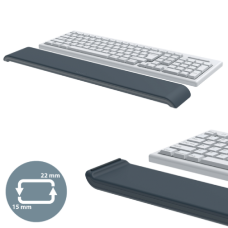 14463-REPOSAMUNECAS AJUSTABLE PARA TECLADO GRIS OSCURO ERGO LEITZ 65230089