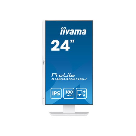14500-MONITOR IIYAMA 24" PROLITE XUB2492HSU-W6, IPS, 100HZ, 0,4MS, USB, HDMI, DISPLAYPORT, ALT 2x2W, ALTU, GIRO, INCLI,