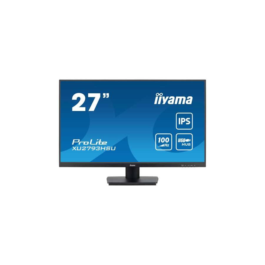 MONITOR IIYAMA 27" PROLITE XU2793HSU-B6, IPS, 100HZ, 1MS, USB, HDMI, DISPLAYPORT, ALT 2x2W, INCLI