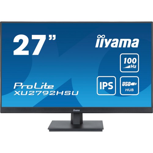 MONITOR IIYAMA 27" PROLITE XU2792HSU-B6, IPS, 100HZ, 0,4MS, USB, HDMI, DISPLAYPORT, 2x2W, INCLI