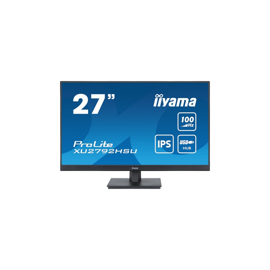 MONITOR IIYAMA 27" PROLITE XU2792HSU-B6, IPS, 100HZ, 0,4MS, USB, HDMI, DISPLAYPORT, 2x2W, INCLI