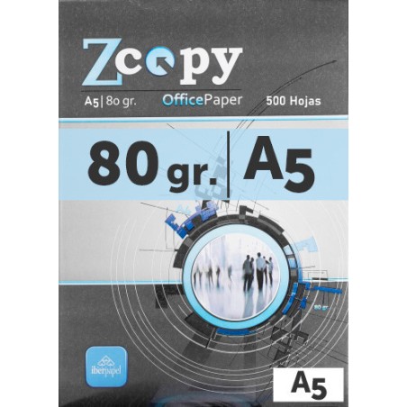 14558-PAQUETE 500H PAPEL 80GR A5 ZCOPY CIE 146 A5ZCOPY80GR