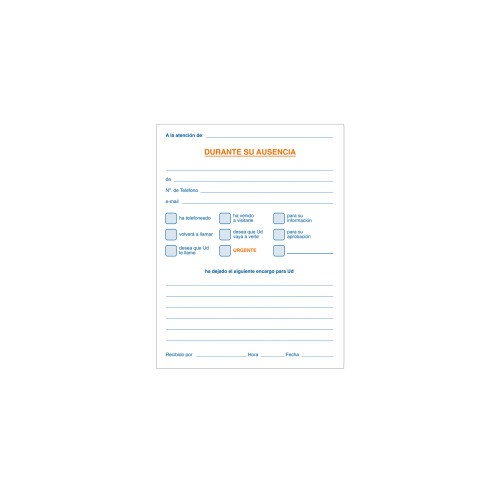 14564-TALONARIO 100 HOJAS LLAMADAS (SOLO ORIGINAL) 8o NATURAL DOHE 50062